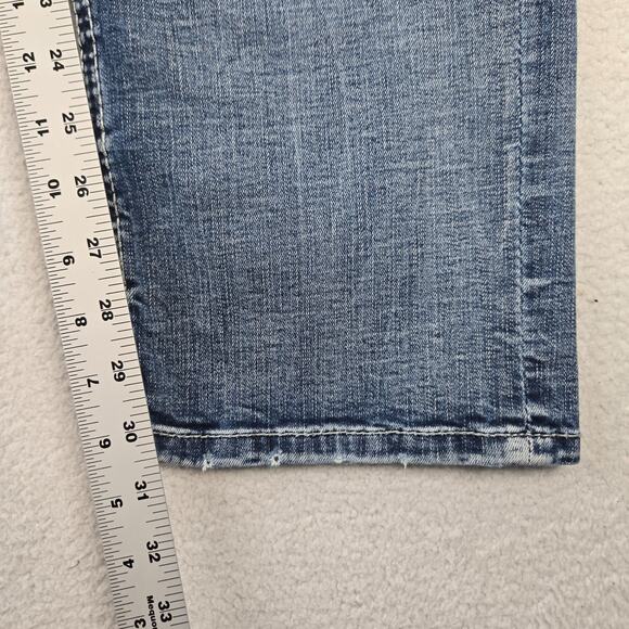 BKE Buckle Nolan Jeans 38x32 Straight Fit Blue Feather Whisker y2k 2000s (36x30) - Picture 10 of 14